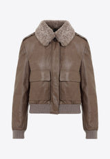 Fur Collar Leather Jacket