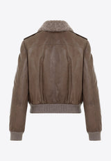 Fur Collar Leather Jacket