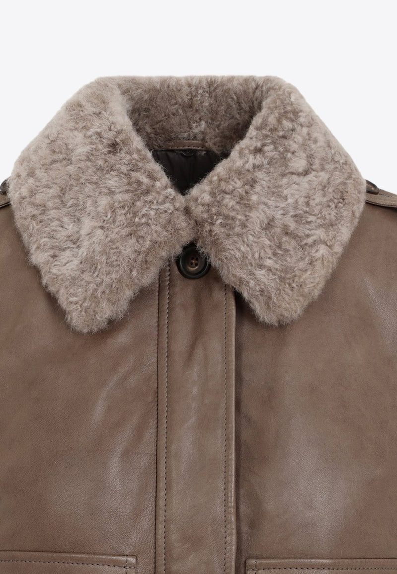 Fur Collar Leather Jacket