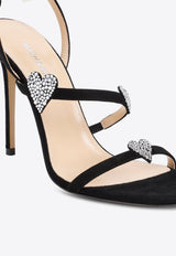 110 Crystal-Embellished Suede Sandals