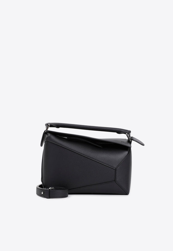 Small Puzzle Edge Leather Shoulder Bag