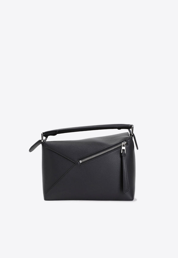 Small Puzzle Edge Leather Shoulder Bag
