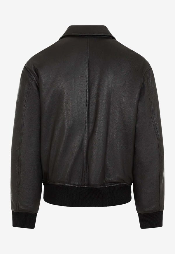 Leather Bomber Jacket