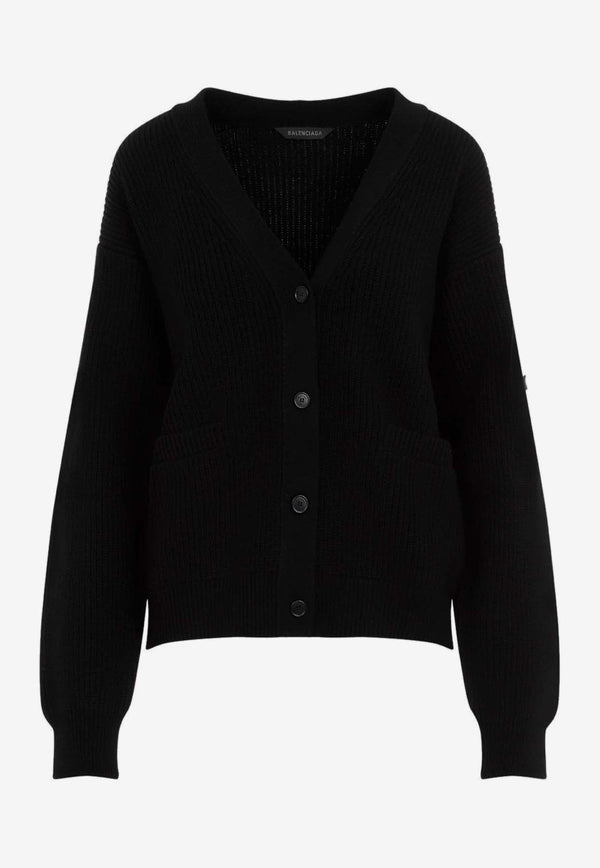 V-neck Wool Cardigan