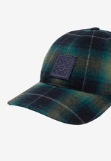 Anagram Patch Tartan Wool Cap