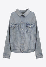 Off-Shoulder Denim Jacket