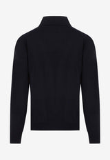 Long-Sleeved Polo Sweater