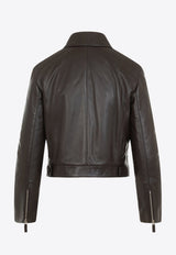 Leather Bomber Jacket