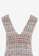 Bouclé Checkered Mini Dress