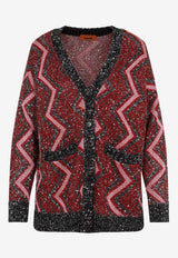 Sequin-Embellished Knit Cardigan