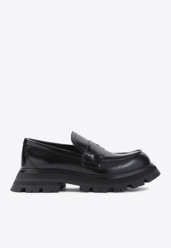 Chunky Leather Penny Loafers