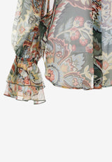 Paisley Print Chiffon Shirt