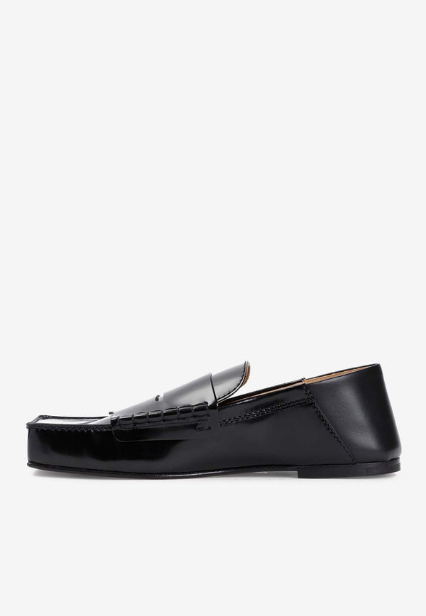 Carré Leather Square Loafers