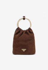 Mini Suede Top Handle Bag