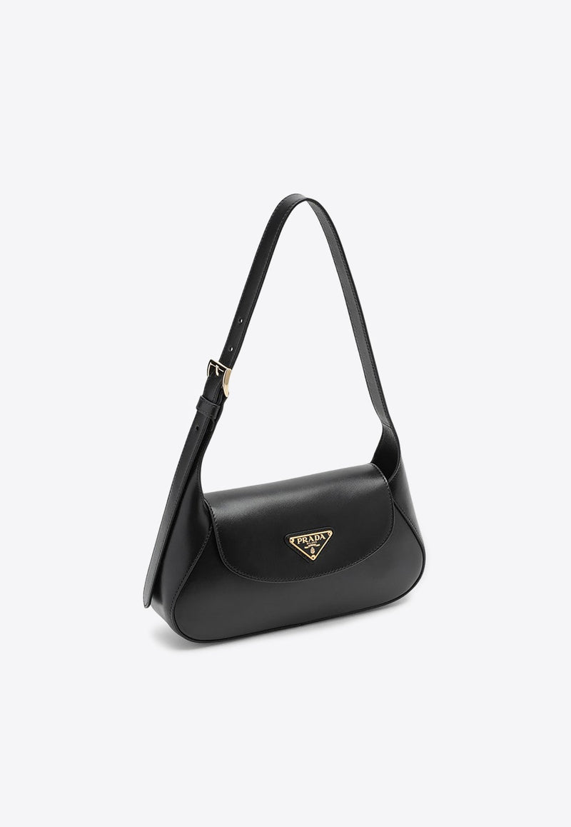 Small Triangle Logo  Leather Shoulder Bag