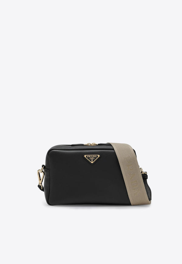 Triangle Logo Leather Camera Bag