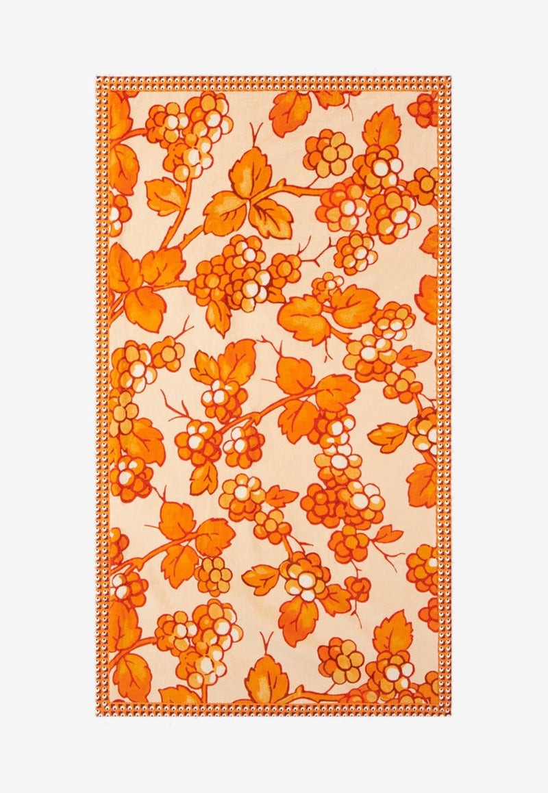 Berry Print Beach Towel