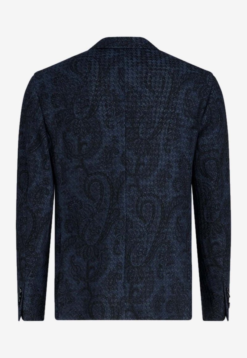 Paisley Single-Breasted Blazer