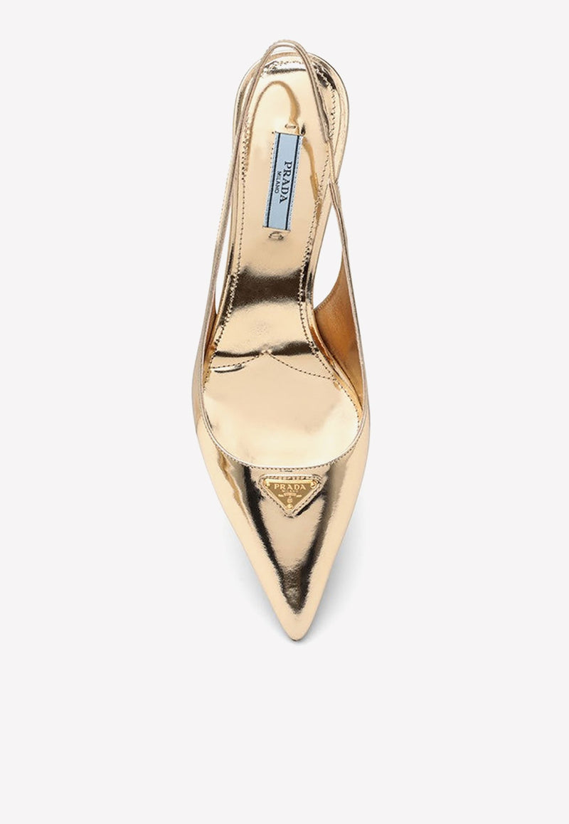 65 Metallic Slingback Pumps