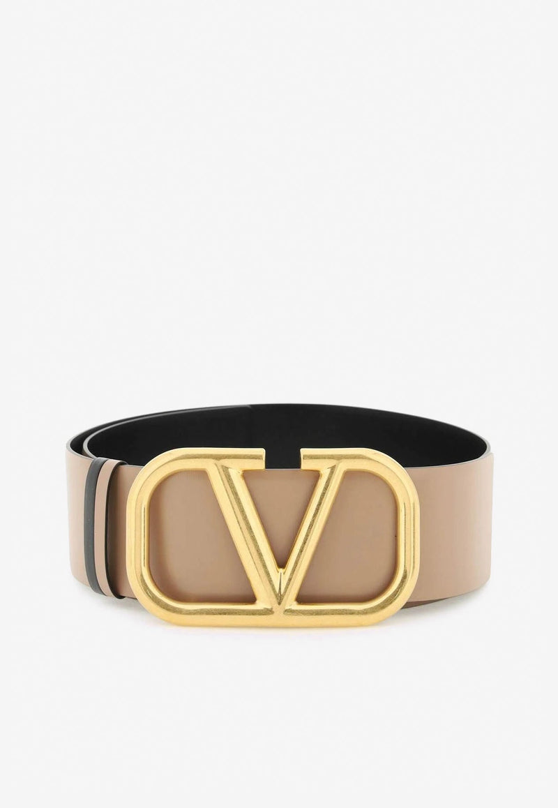 Reversible VLogo Buckle Belt in Calf Leather