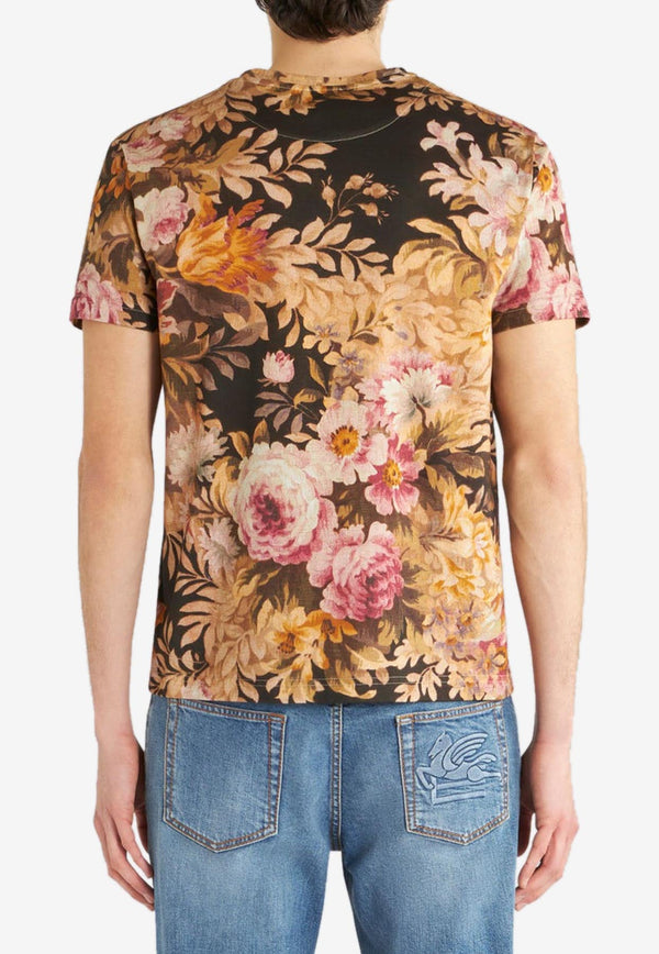 Floral Print Short-Sleeved T-shirt
