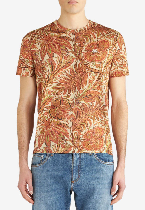 Floral Foliage Print T-shirt