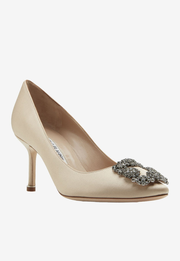 Hangisi 70 Satin Pumps with FMC Crystal Buckle