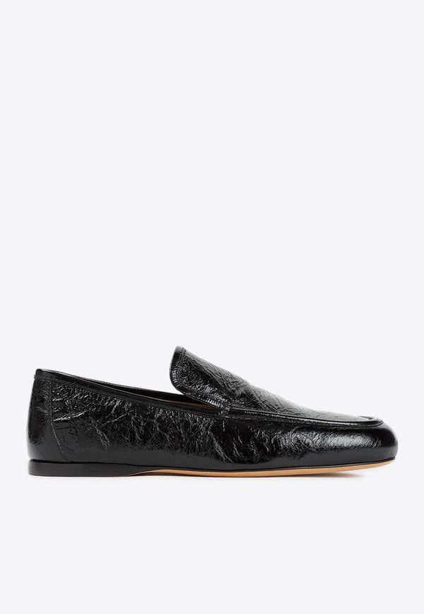 Alessia Loafers in Crinkled Leather