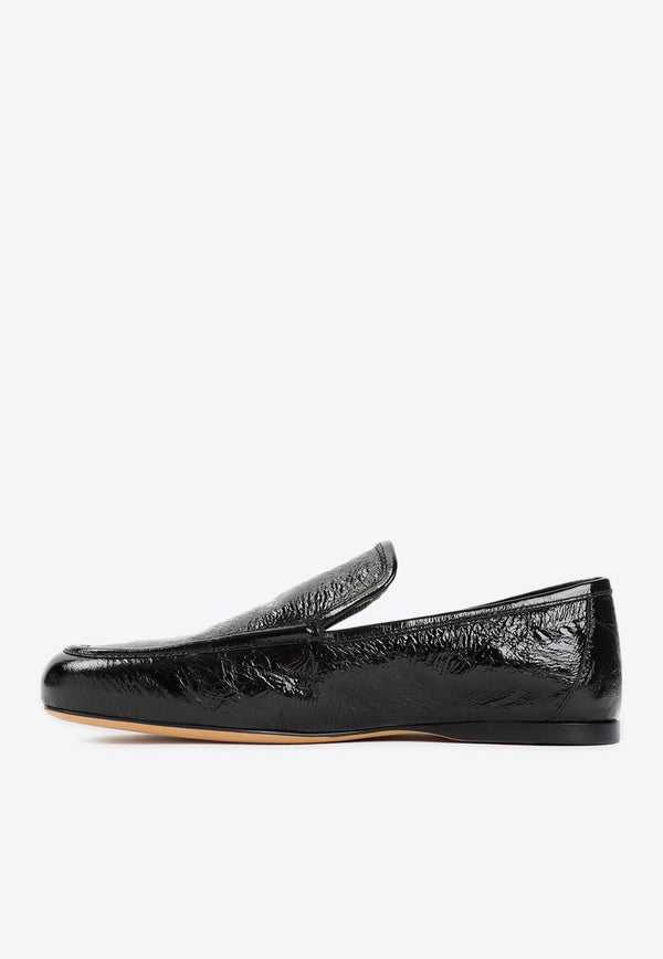 Alessia Loafers in Crinkled Leather