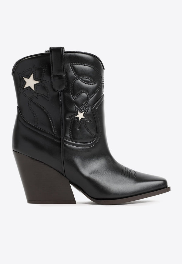 Cowboy Ankle Boots in Leather