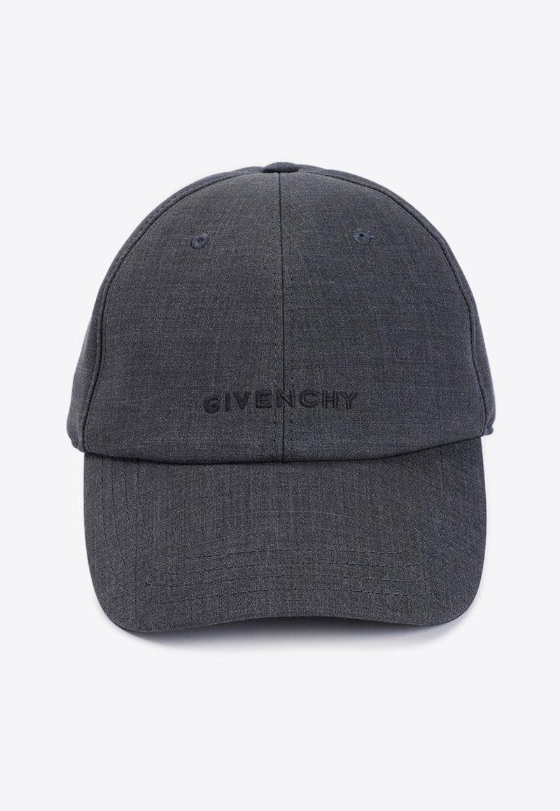 Logo-Embroidered Wool Cap