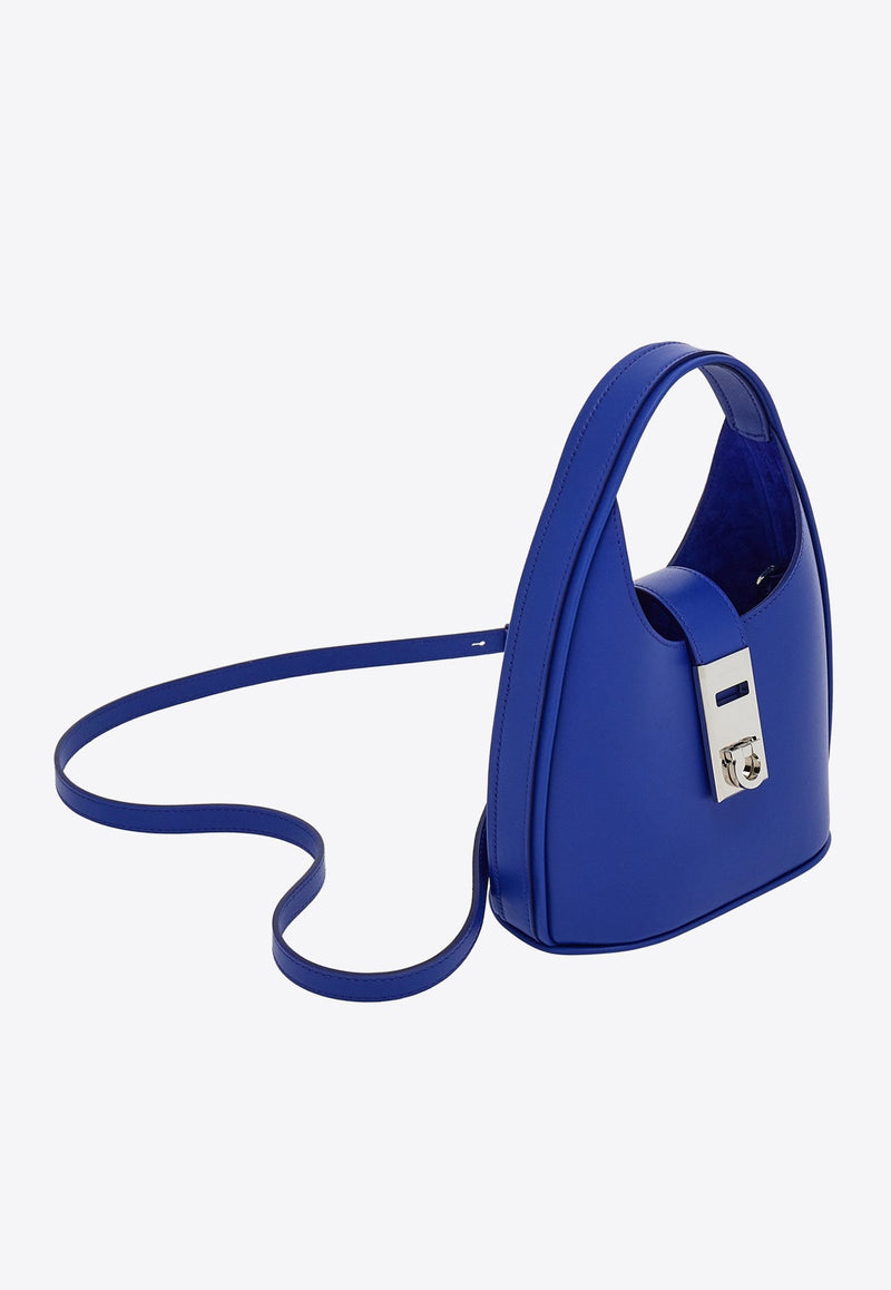 Mini Hobo Bag with Gancini-Buckle