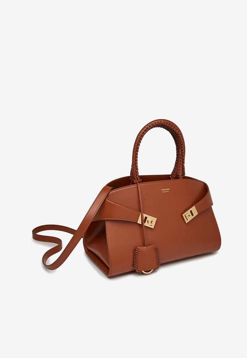 Small Hug Calf Leather Top Handle Bag