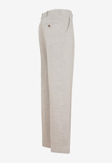 Linen Straight-Leg Pants