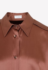 Button-Up Silk Shirt