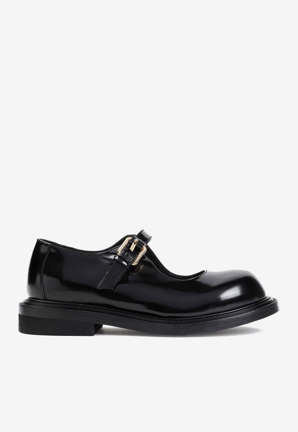 Buckle Leather Loafers