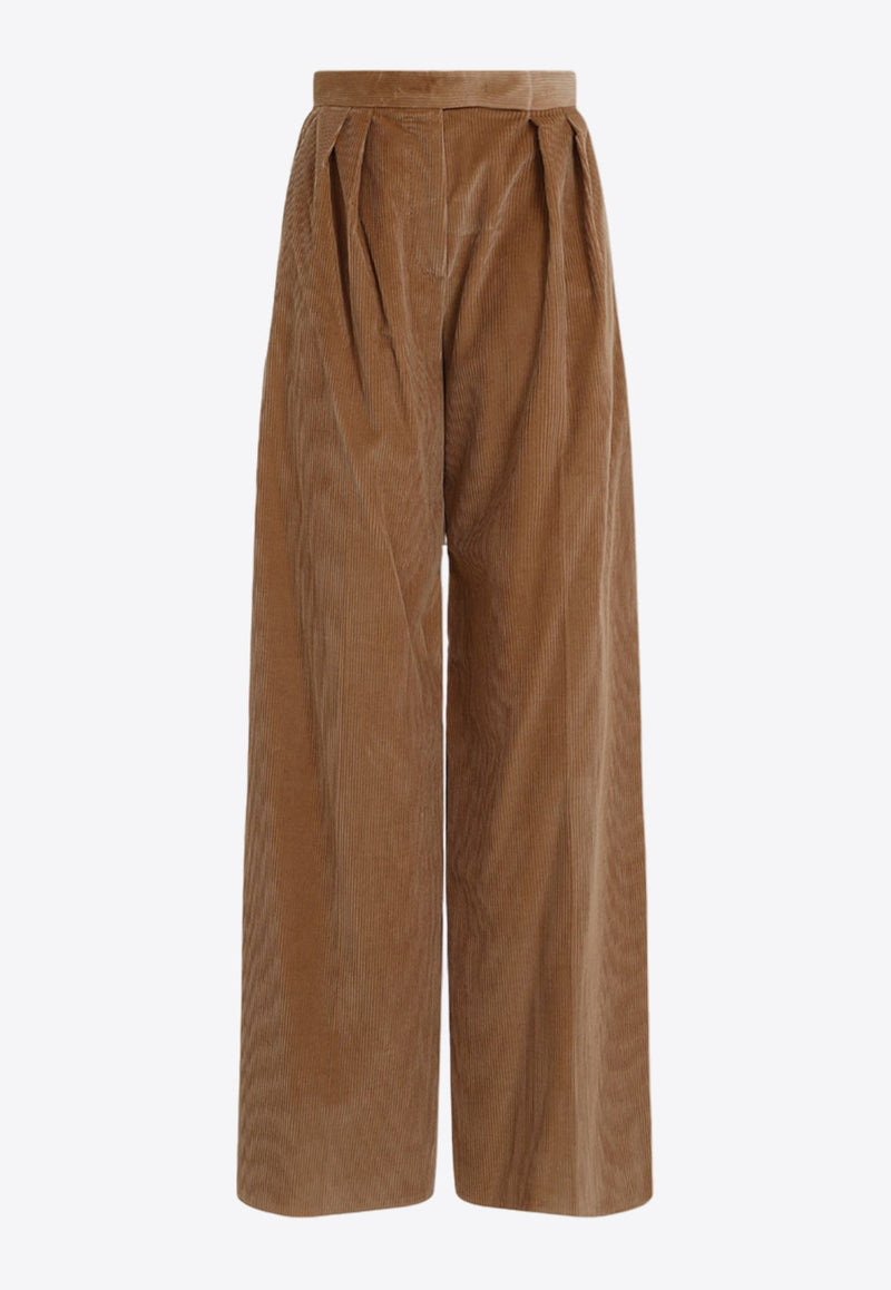 Gilly Wide-Leg Velvet Pants