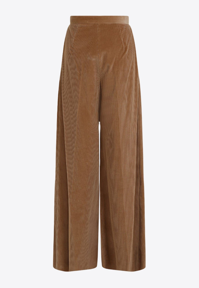 Gilly Wide-Leg Velvet Pants