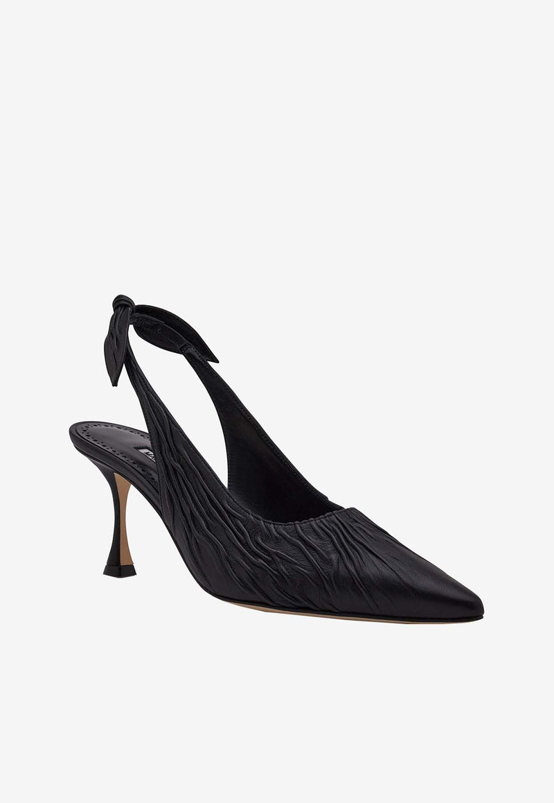 Pelagalo 70 Ruched Slingback Pumps