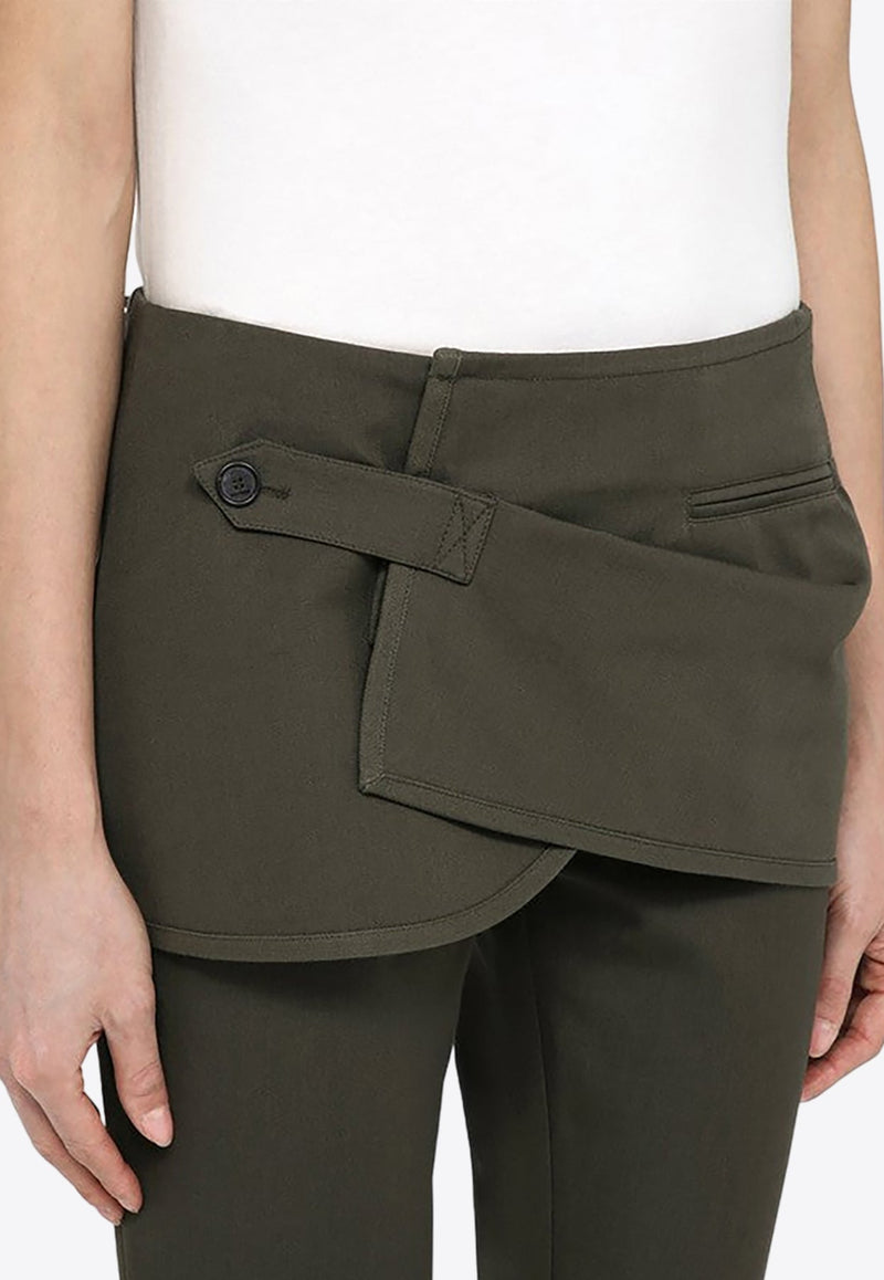Modular Overskirt Bootcut Pants