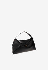 T-Lock Leather Top Handle Bag