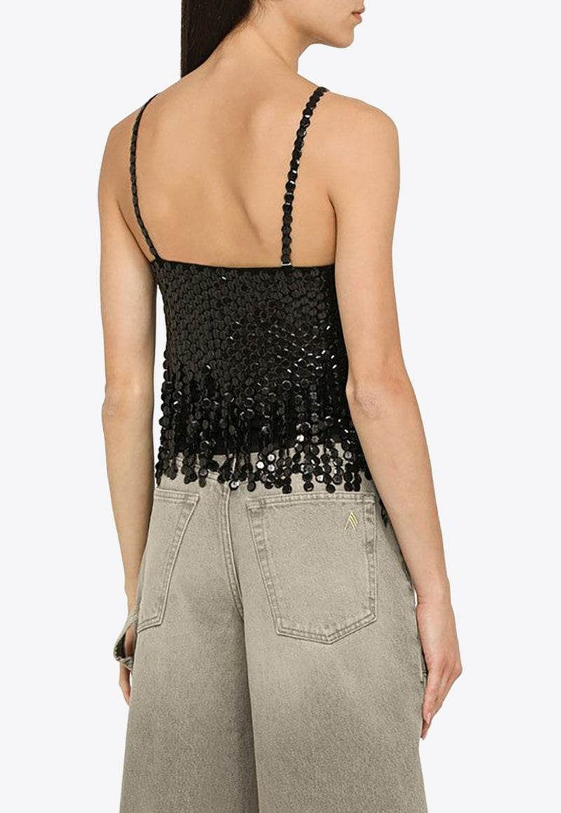 Sequin Embellished Halter Top