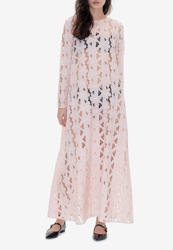 Adelie Sheer Lace Maxi Dress