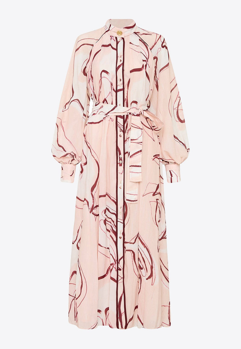 Beatrice Pleated Printed Midi Dress