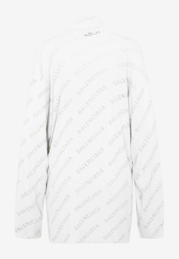 Turtleneck Sweater with Logo-Print
