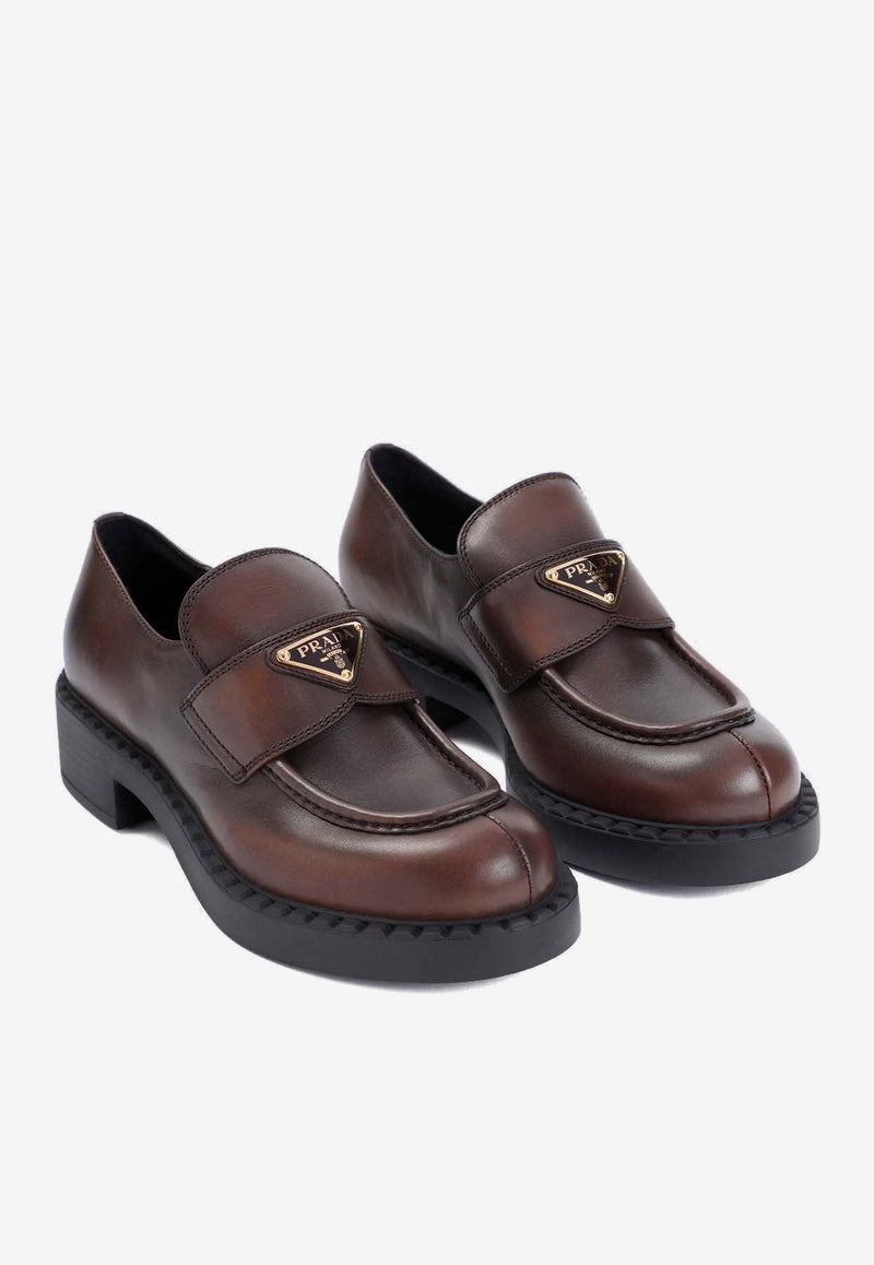 Logo Leather Loafers