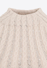 Cable-Knit Wool Sweater