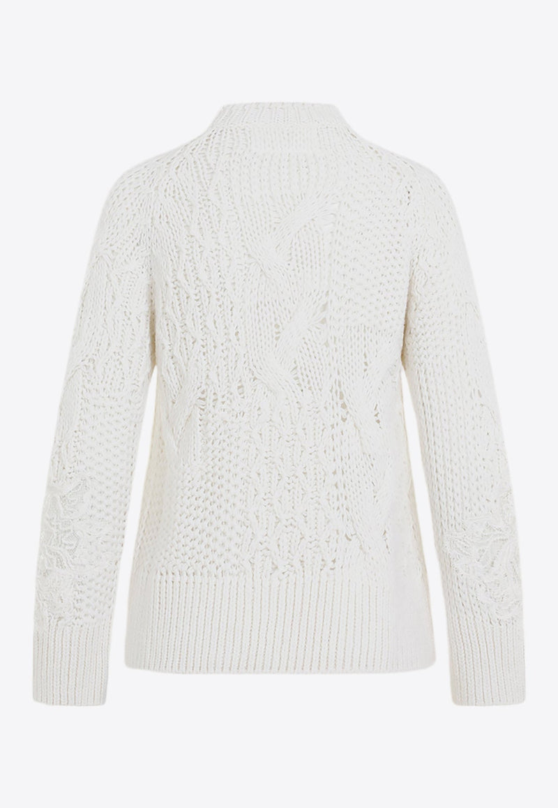 Cable-Knit Wool-Blend Sweater