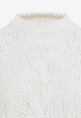 Cable-Knit Wool-Blend Sweater