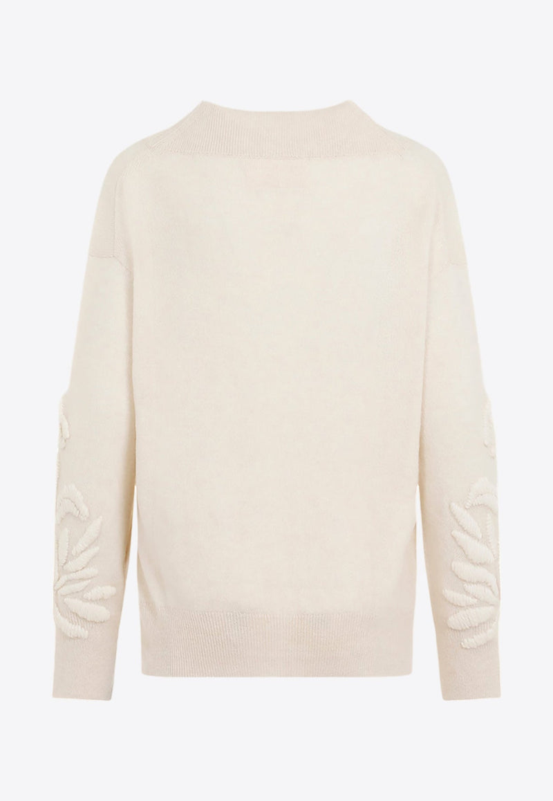 Embroidered Cashmere Sweater